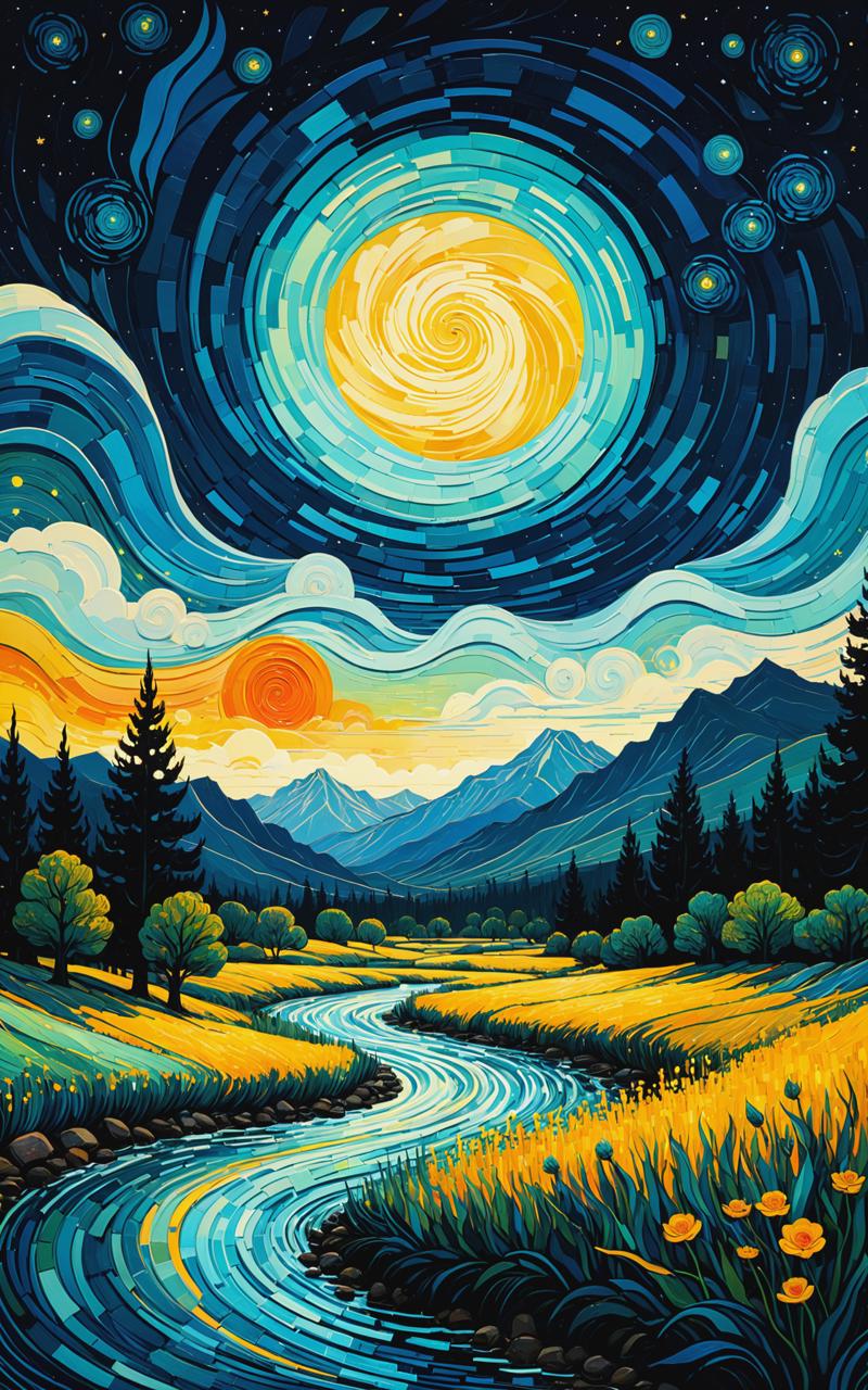 10176-2567673271-Art by James R. Eads, Swirling and flowing lines define the vivid landscapes and sky, drawing inspiration from Van Gogh's Starry.png